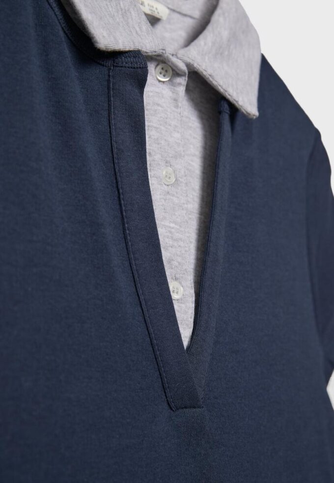 T-shirt polo à manches courtes double épaisseur