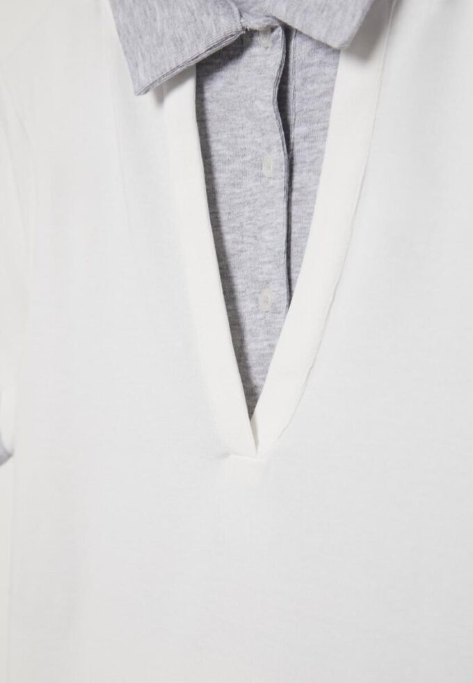 T-shirt polo à manches courtes double épaisseur