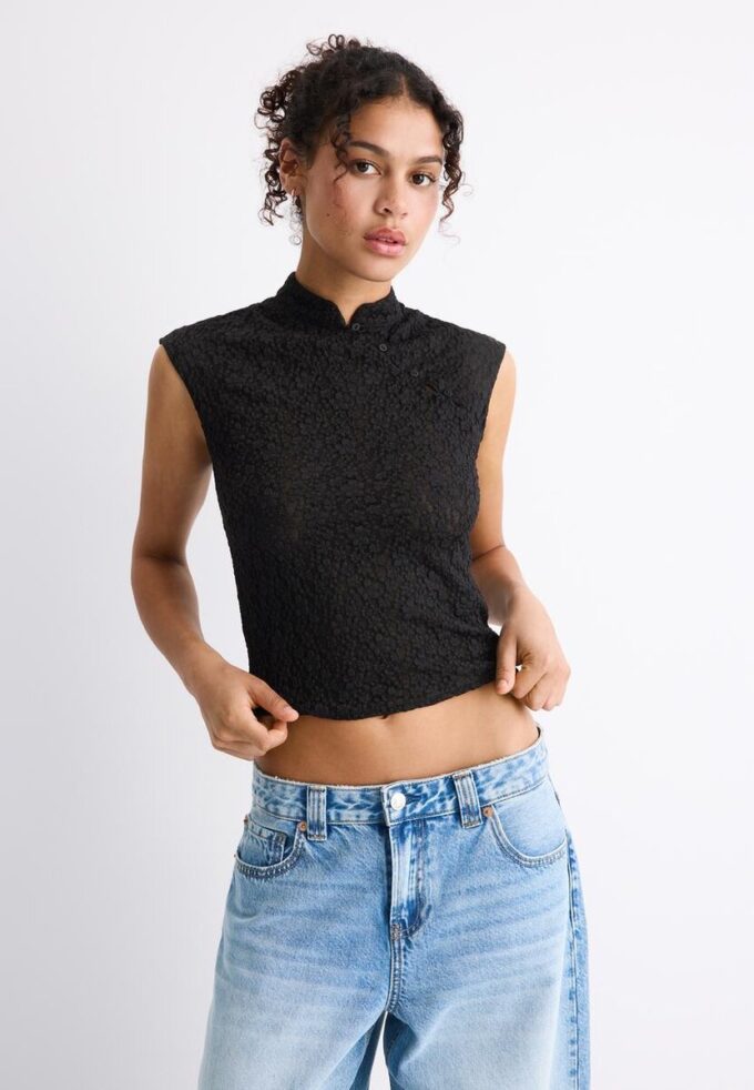 T-shirt style qipao en dentelle