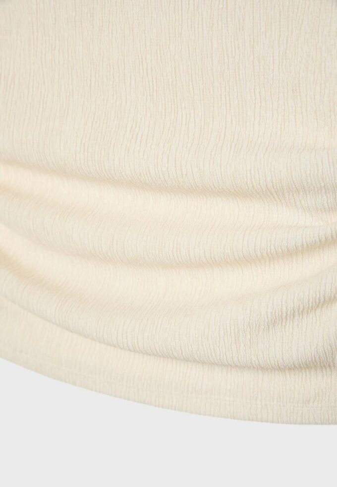 T-shirt texturé froncé