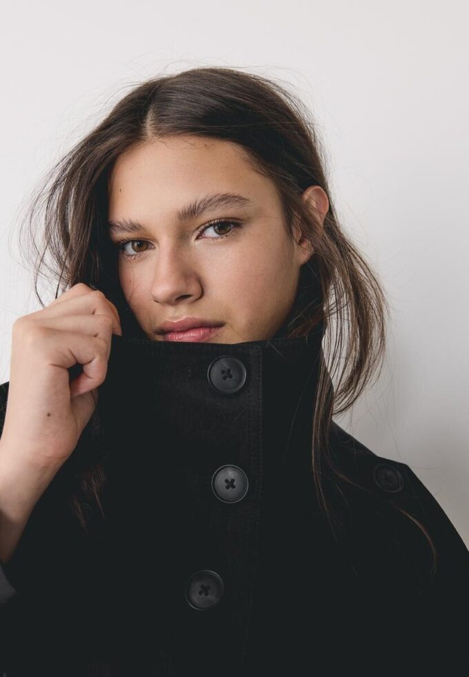 Trench-coat à col montant