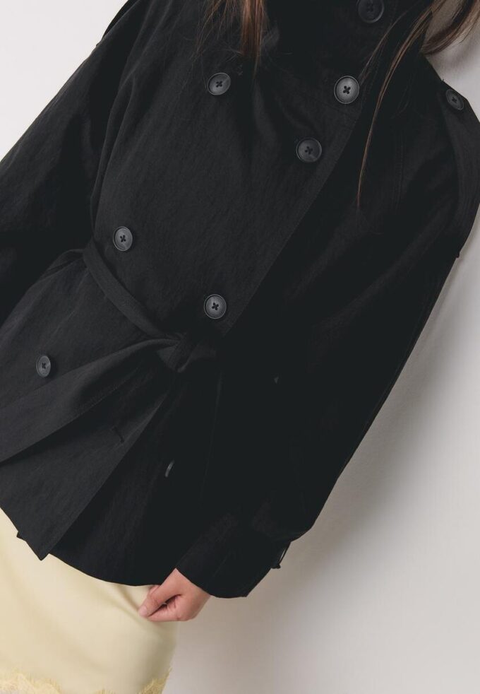 Trench-coat à col montant