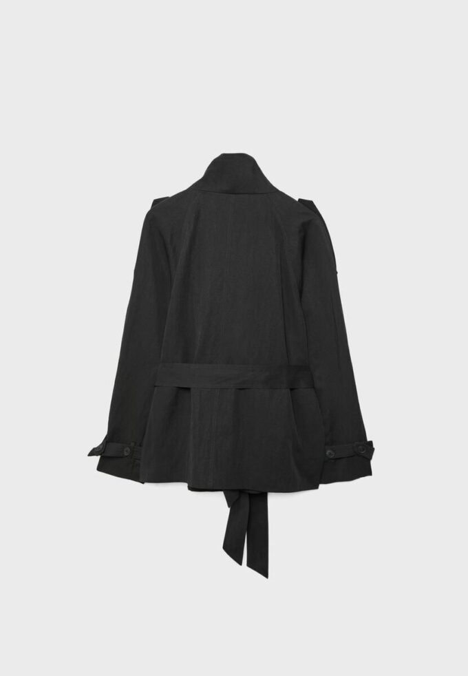 Trench-coat à col montant