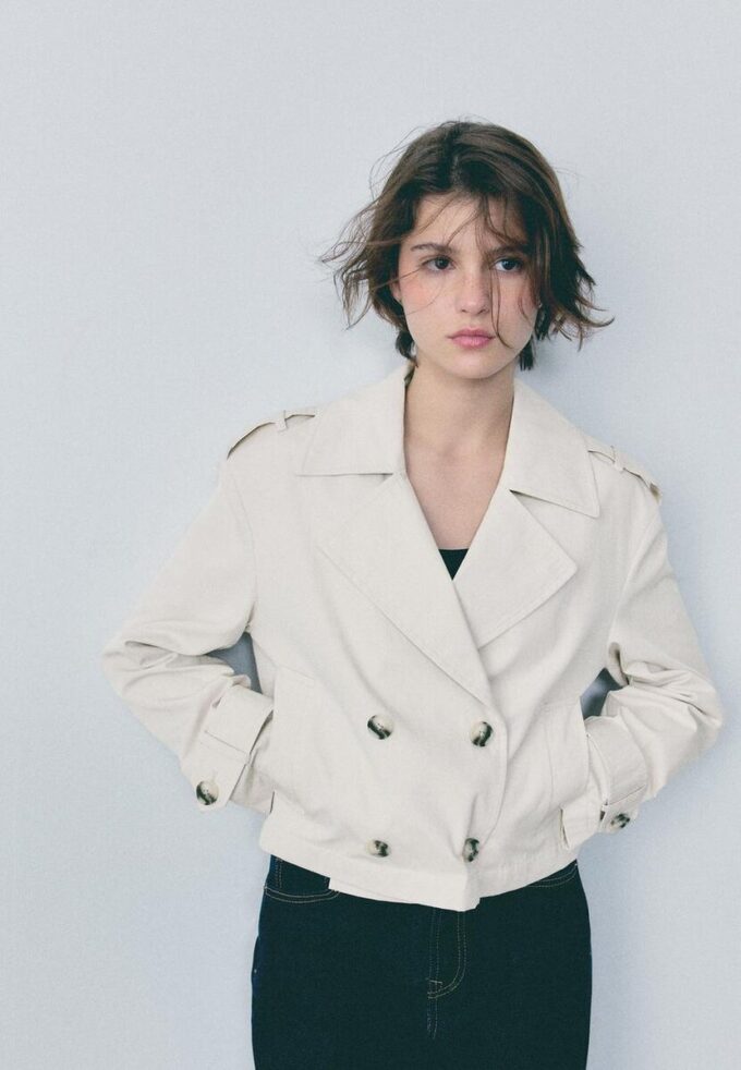 Trench-coat court à double boutonnage Trench-coat court à double boutonnage