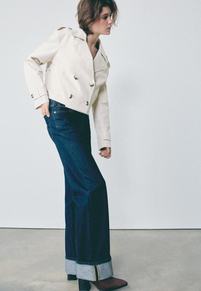 Trench-coat court à double boutonnage Trench-coat court à double boutonnage