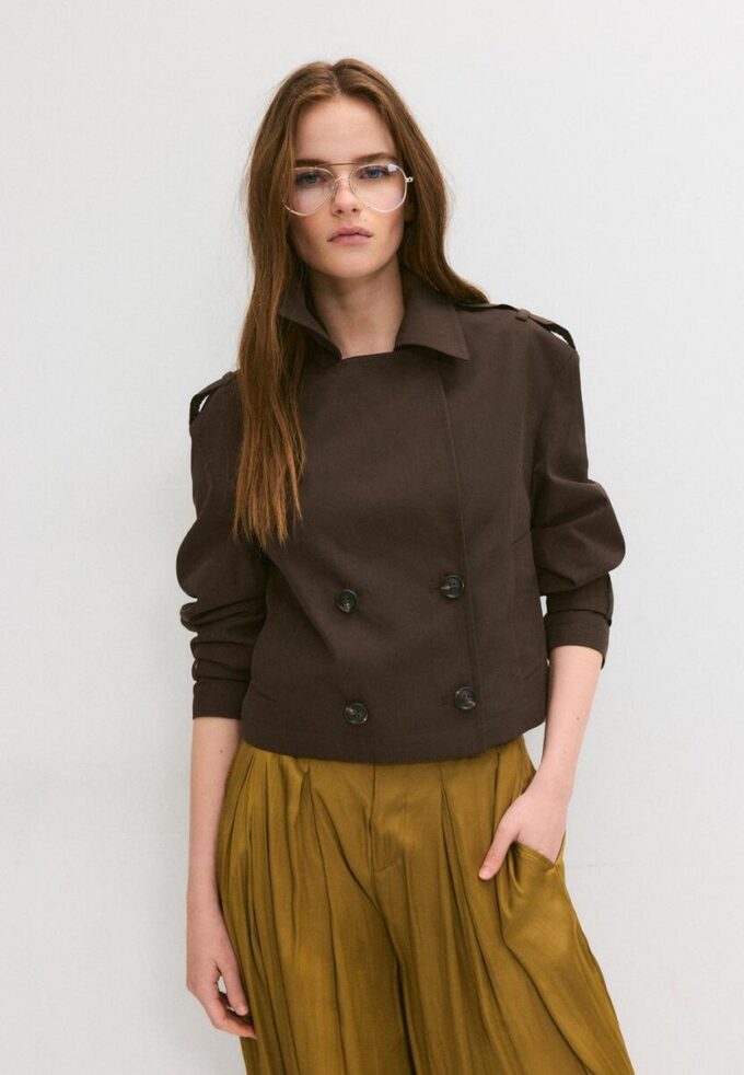 Trench-coat court à double boutonnage Trench-coat court à double boutonnage