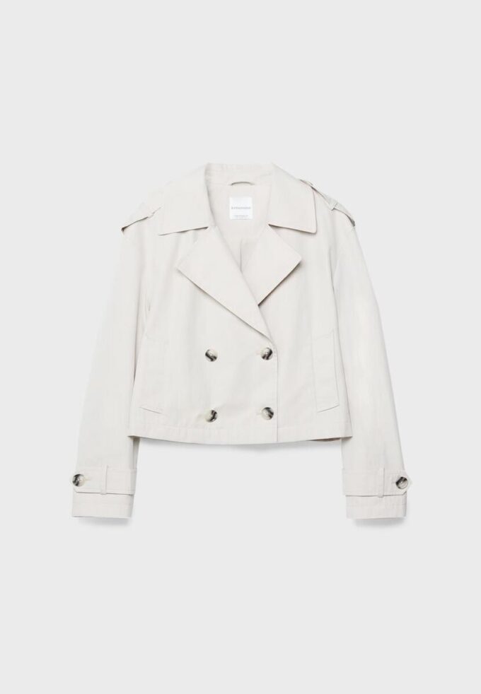 Trench-coat court à double boutonnage Trench-coat court à double boutonnage