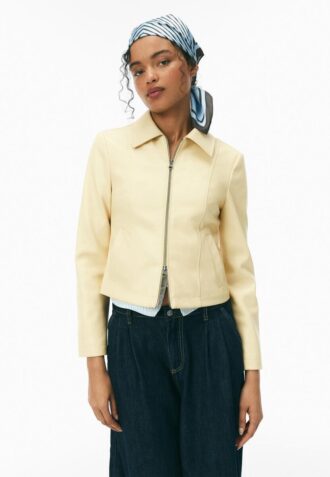 Veste ajustée effet cuir