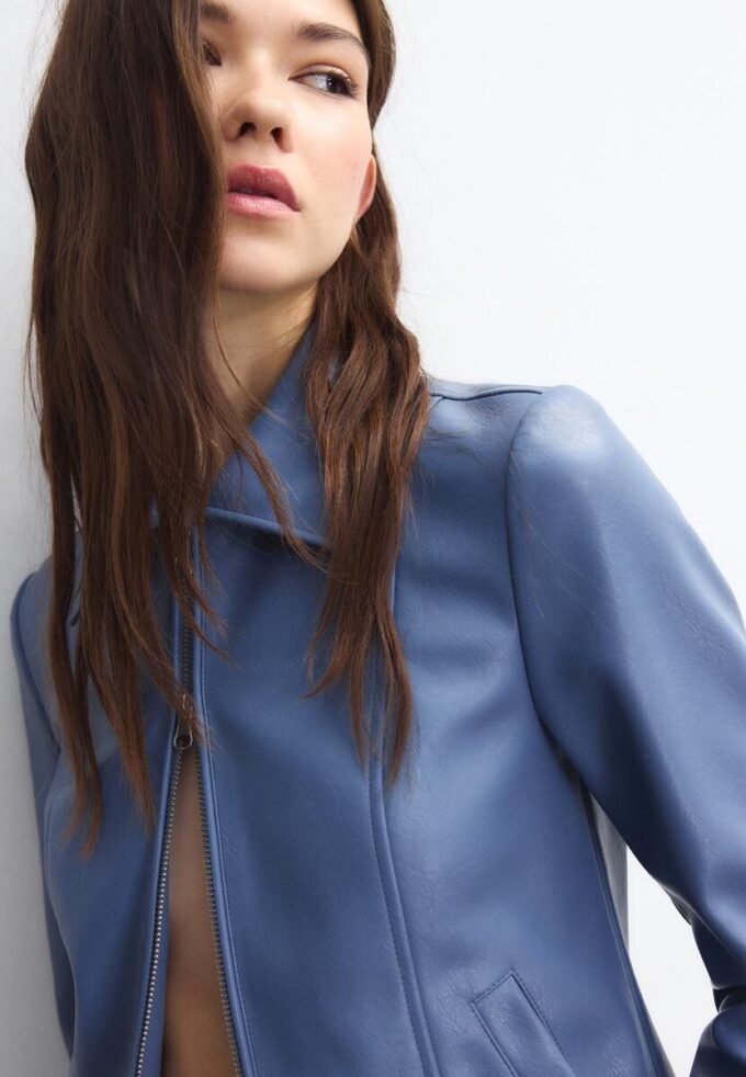 Veste ajustée effet cuir Veste ajustée effet cuir