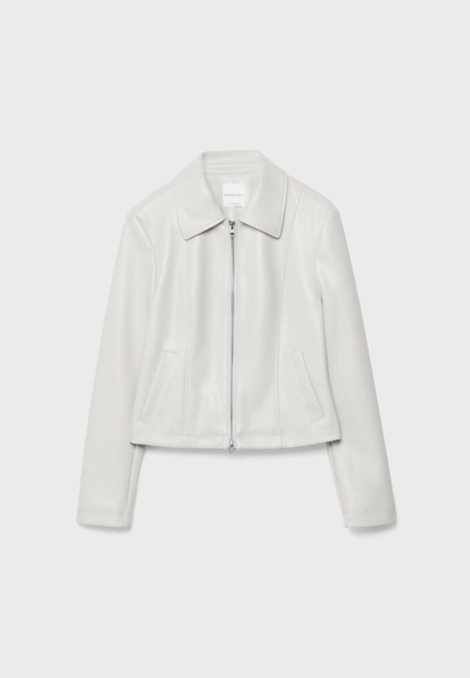 Veste ajustée effet cuir Veste ajustée effet cuir