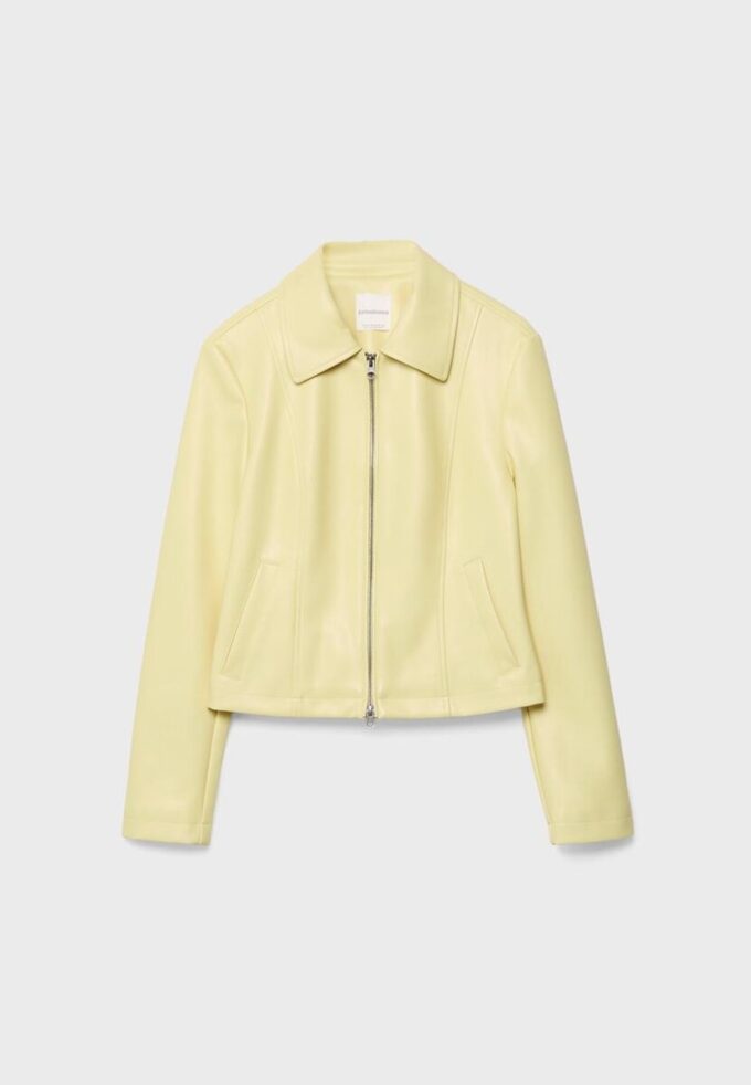 Veste ajustée effet cuir Veste ajustée effet cuir