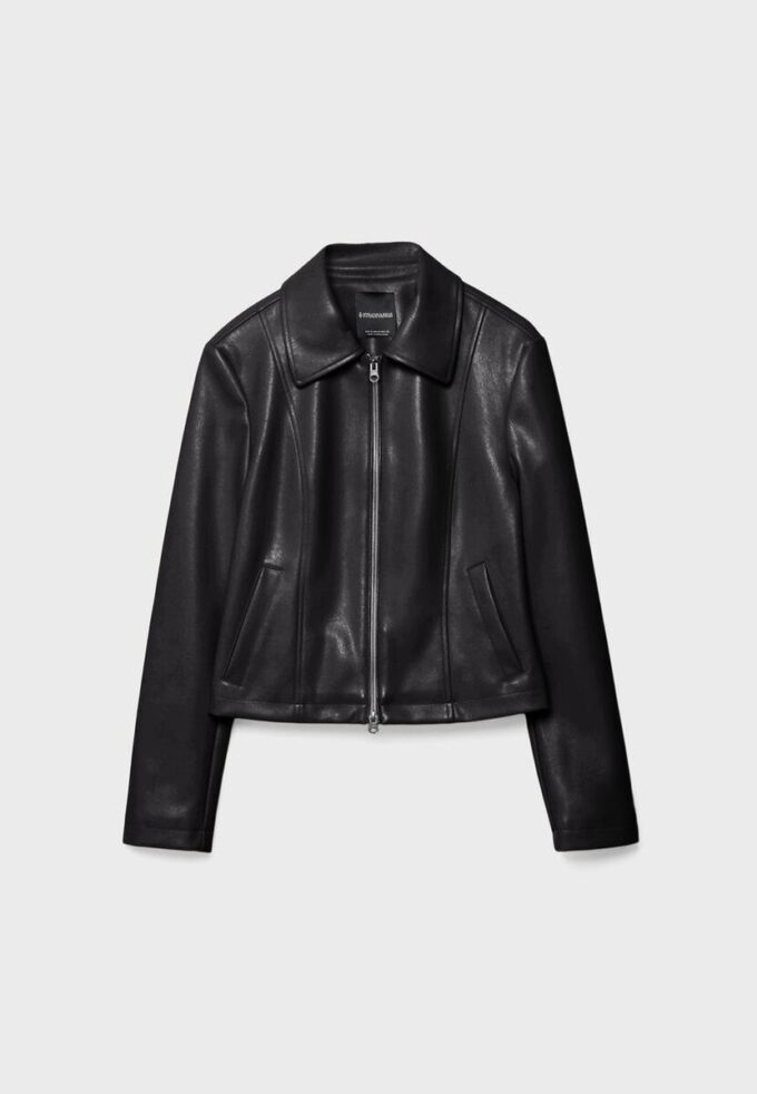 Veste ajustée effet cuir Veste ajustée effet cuir