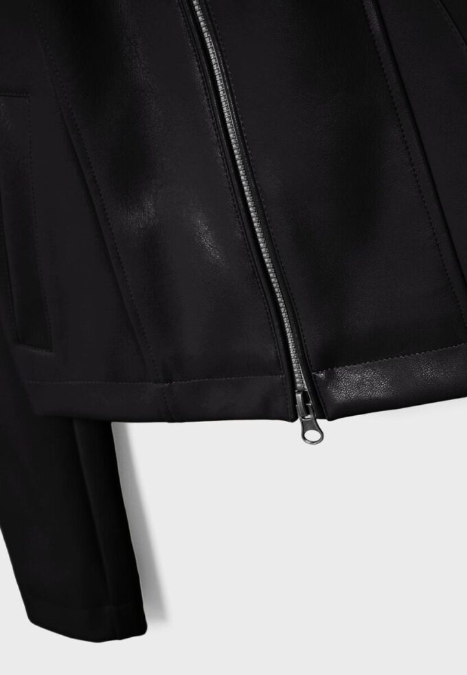 Veste ajustée effet cuir Veste ajustée effet cuir