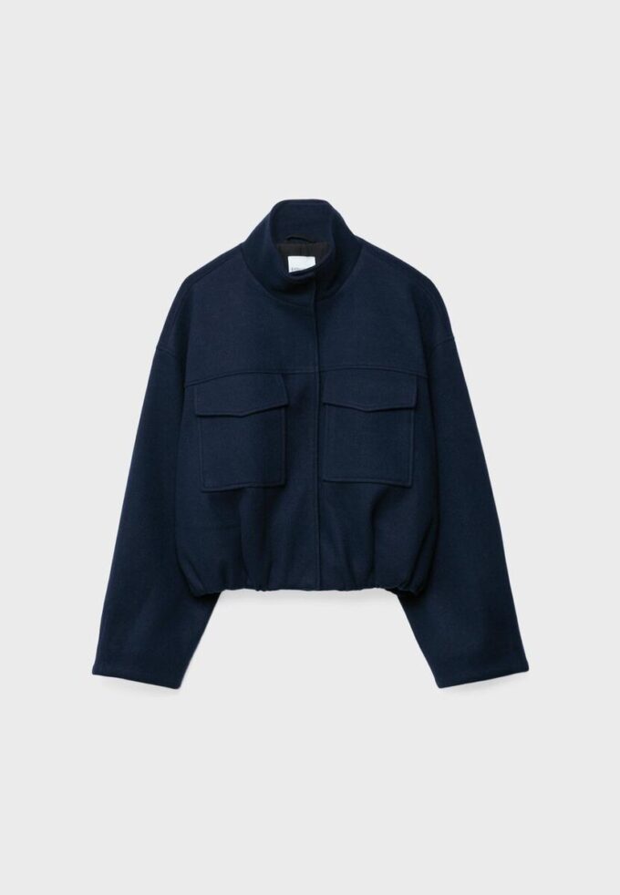Veste aviateur douce au toucher avec poches