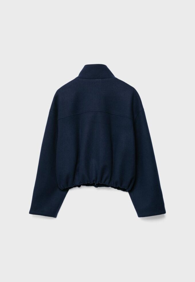 Veste aviateur douce au toucher avec poches