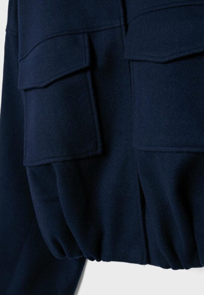 Veste aviateur douce au toucher avec poches