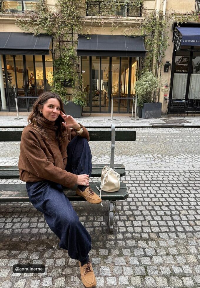 Veste aviateur en simili-suède