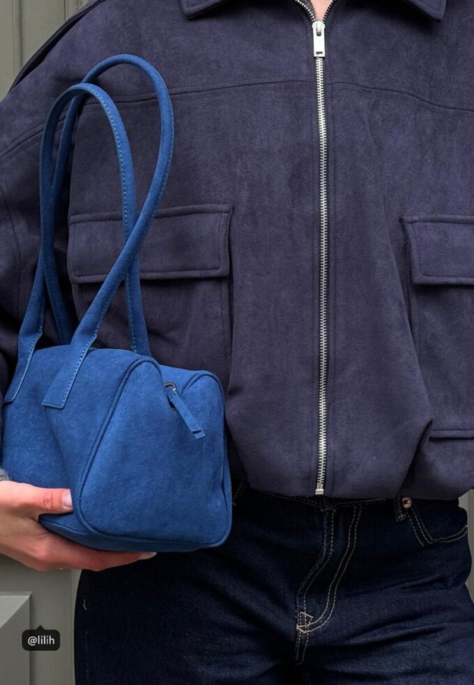 Veste aviateur en simili-suède