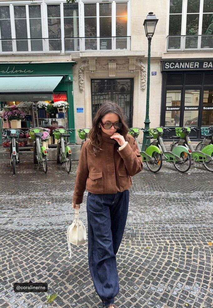 Veste aviateur en simili-suède