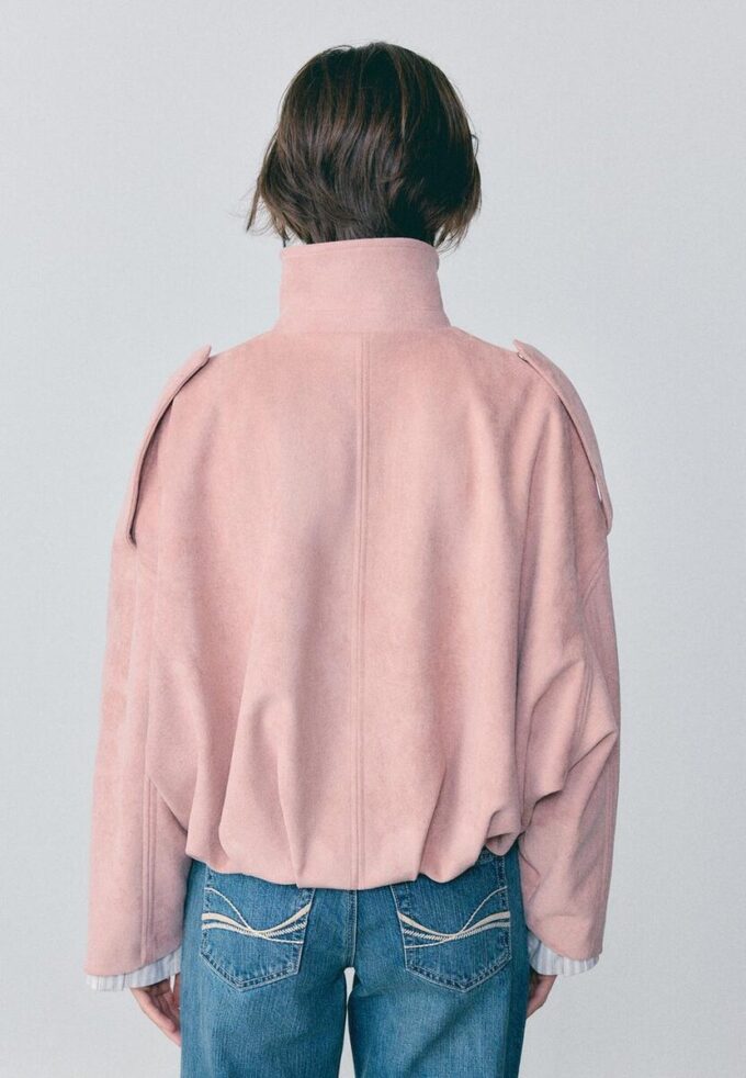 Veste aviateur en simili-suède