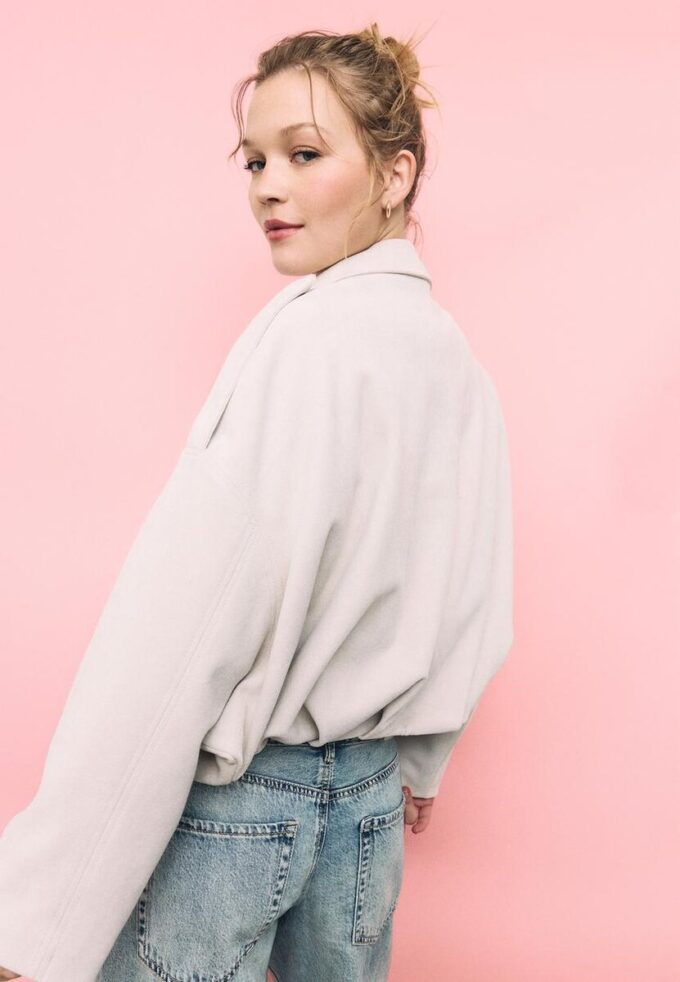 Veste aviateur en simili-suède