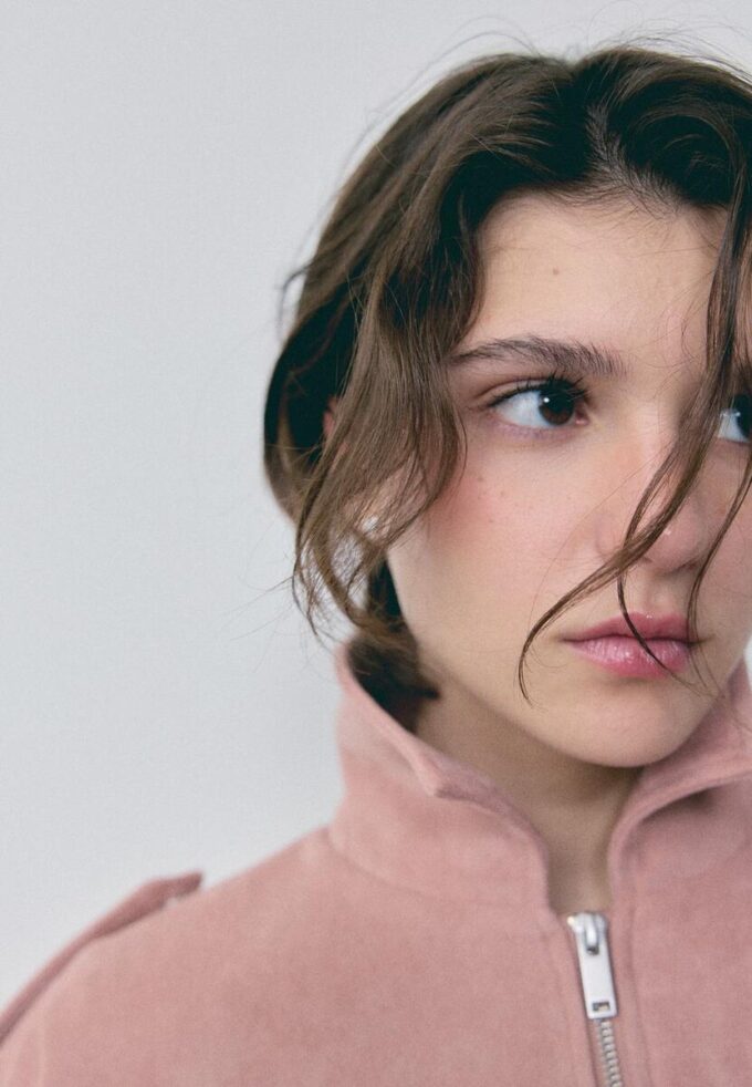 Veste aviateur en simili-suède