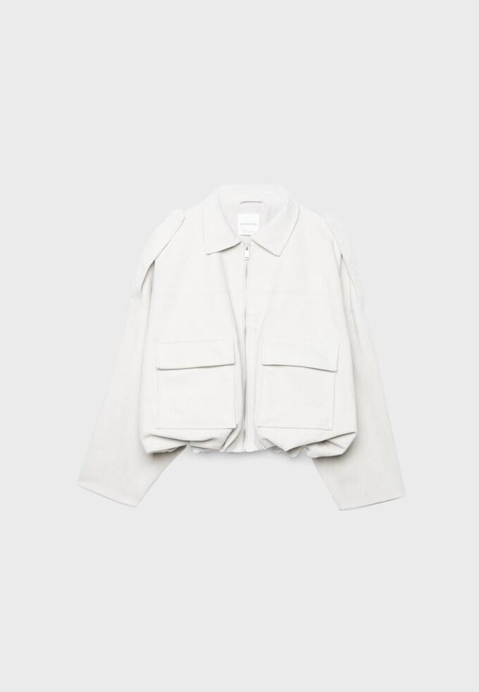 Veste aviateur en simili-suède