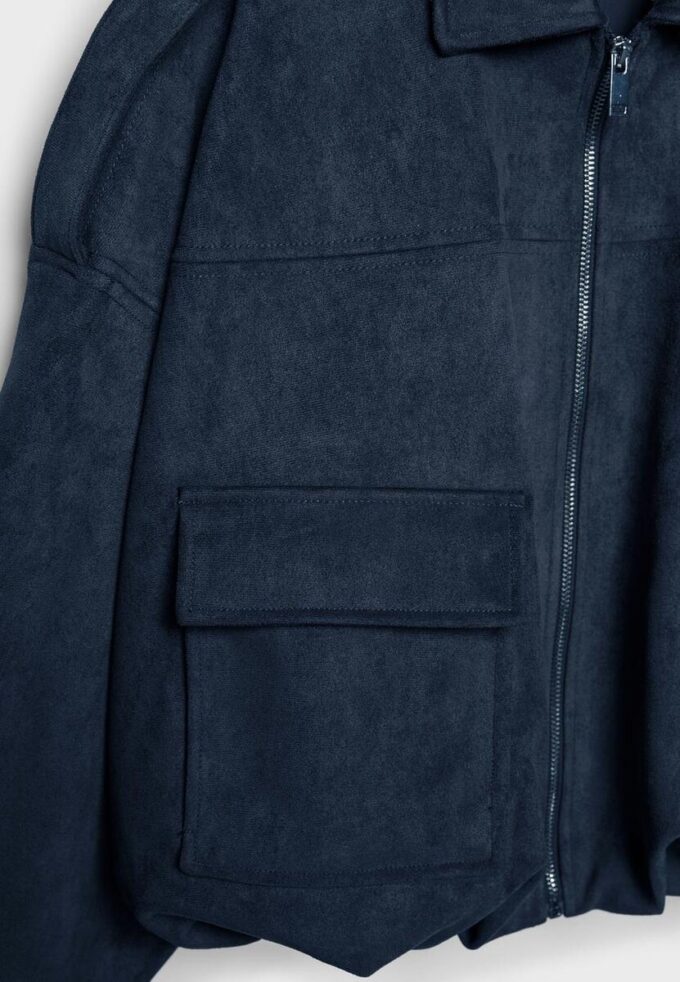 Veste aviateur en simili-suède