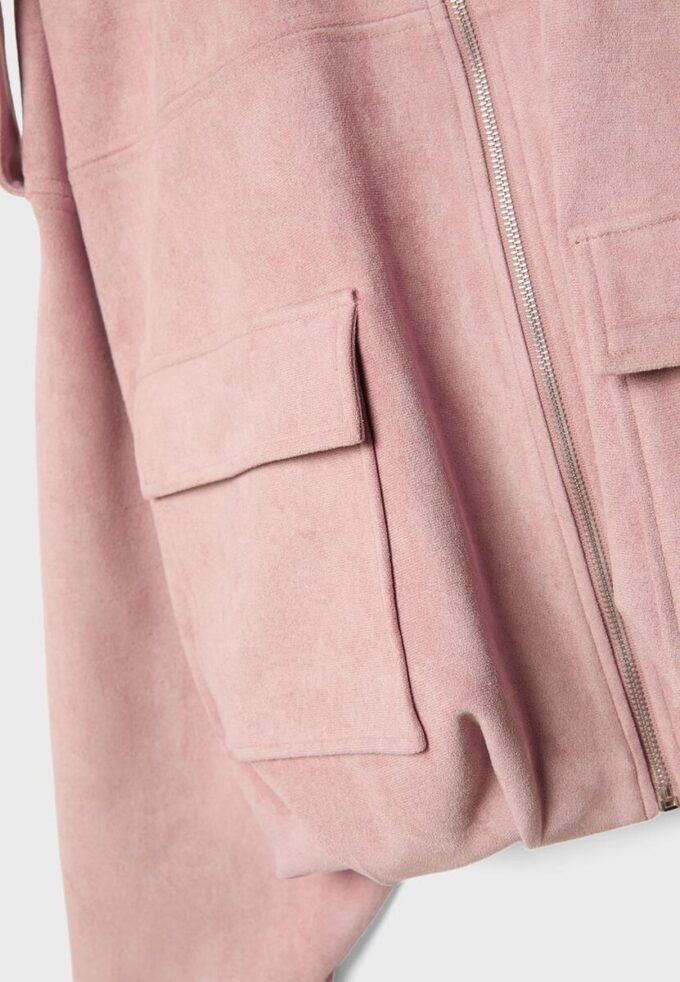 Veste aviateur en simili-suède