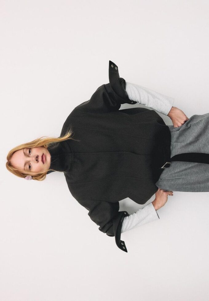 Veste aviateur oversize au Toucher doux