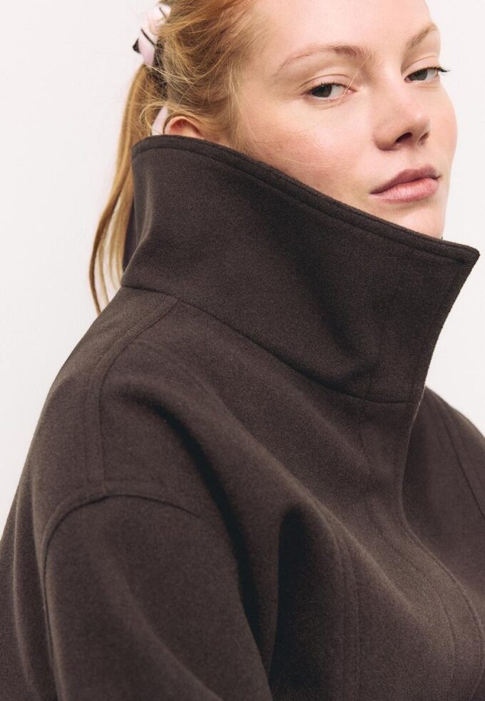 Veste aviateur oversize au Toucher doux