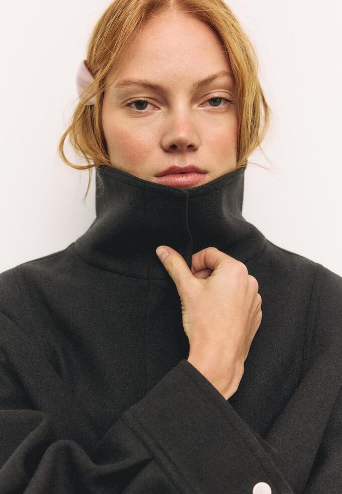 Veste aviateur oversize au Toucher doux