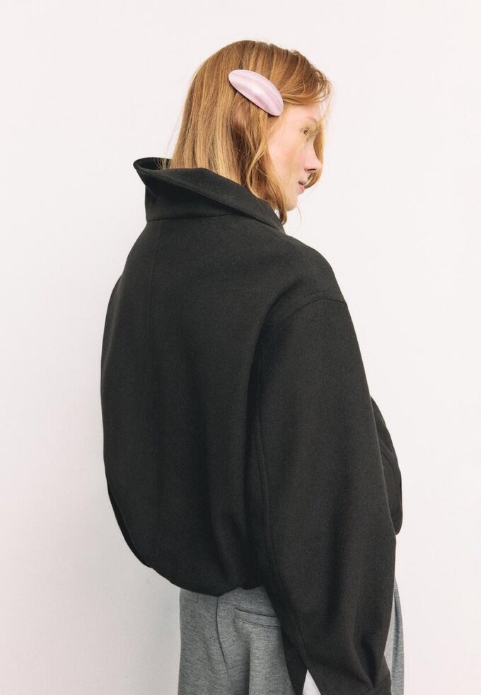 Veste aviateur oversize au Toucher doux