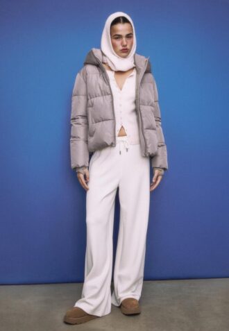 Veste basique à capuche