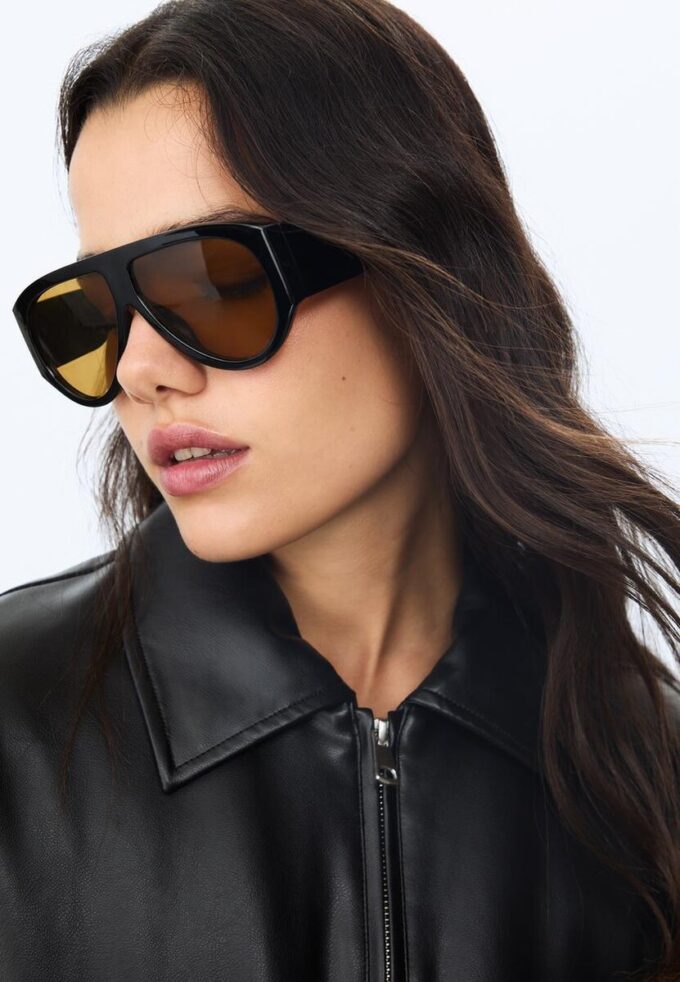 Veste bomber matelassée effet cuir