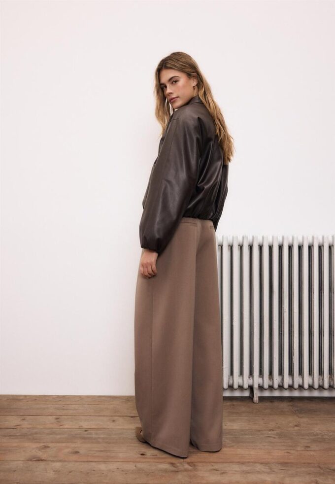 Veste bomber matelassée effet cuir