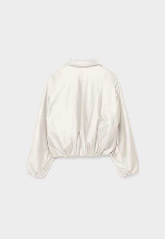 Veste bomber matelassée effet cuir