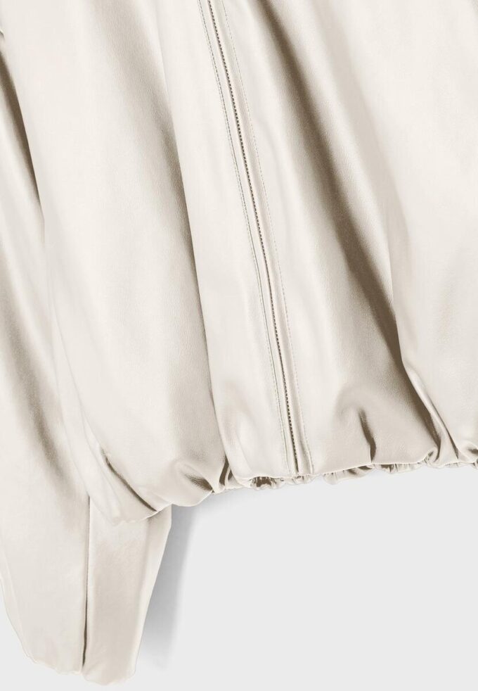 Veste bomber matelassée effet cuir