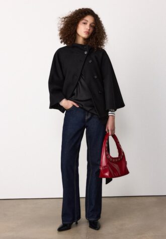 Veste cape au toucher doux