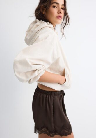 Veste à capuche basique en nylon