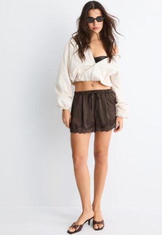 Veste à capuche basique en nylon