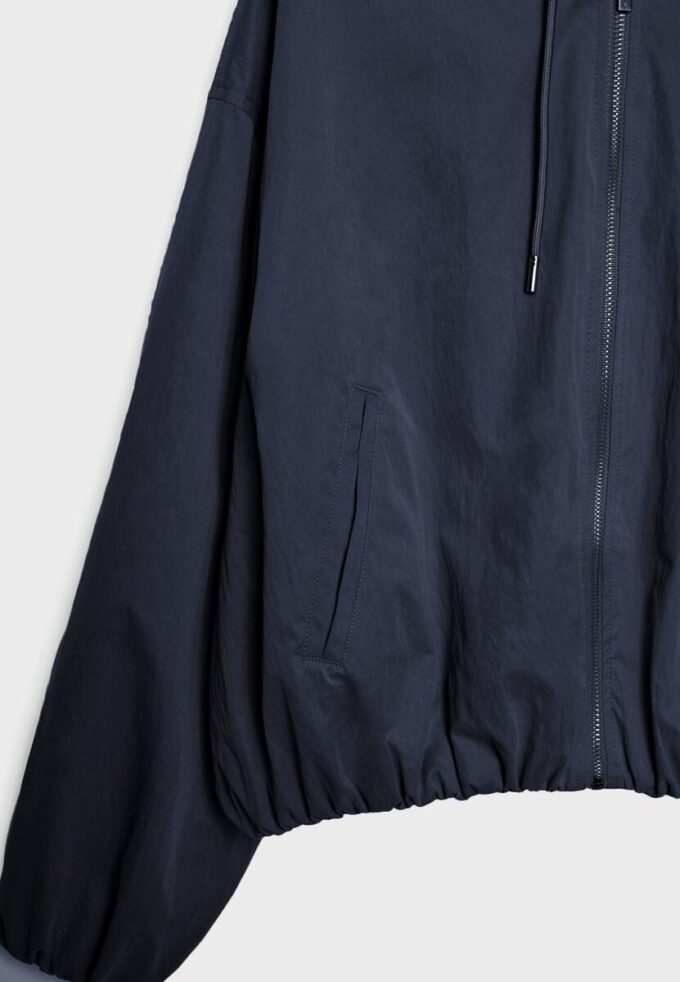 Veste à capuche basique en nylon