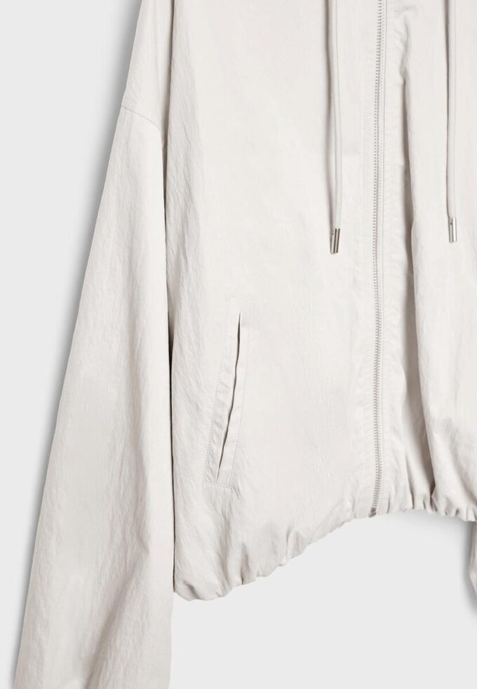 Veste à capuche basique en nylon