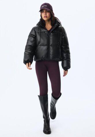 Veste à capuche métallisée