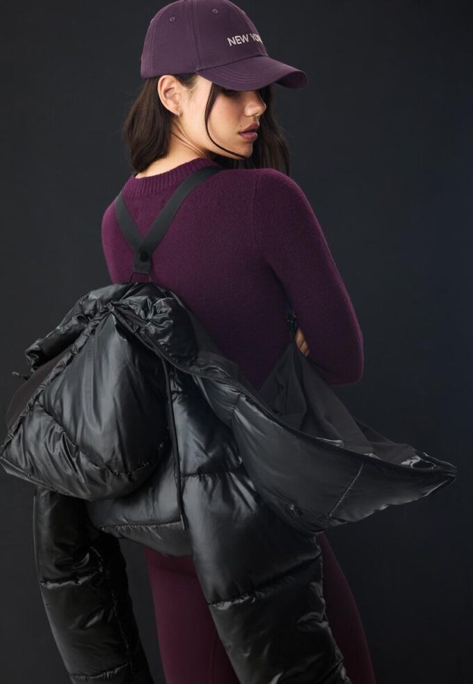 Veste à capuche métallisée