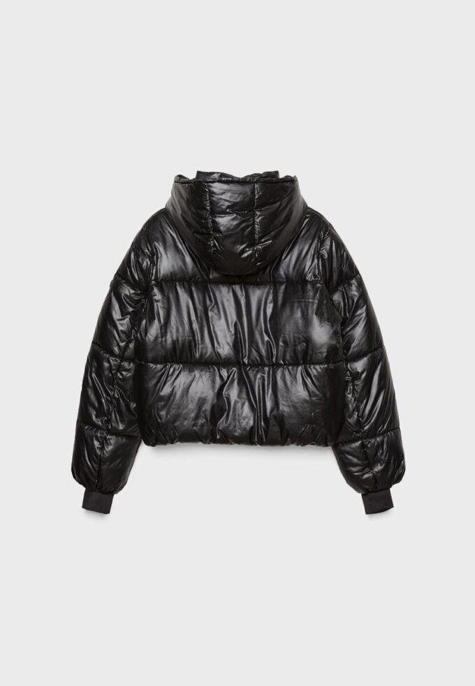 Veste à capuche métallisée