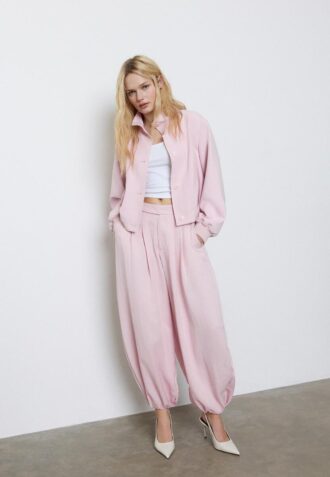 Veste à col montant bouffant