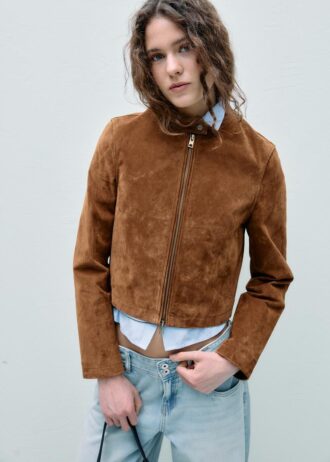 Veste de motard 100 % cuir