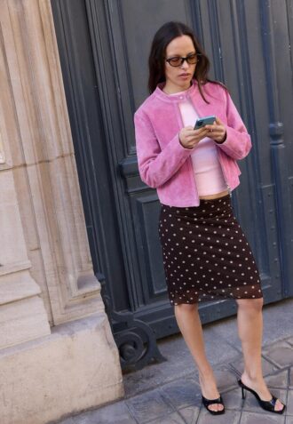 Veste de motard 100 % cuir