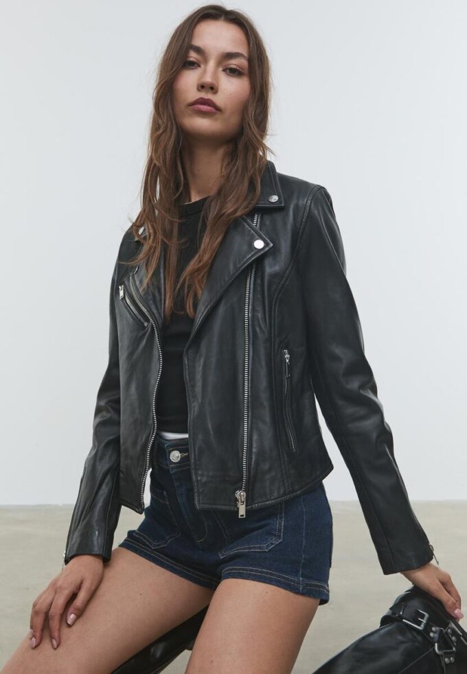 Veste de motard en cuir Veste de motard en cuir